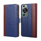 For Huawei P60 / P60 Pro Ostrich Texture Flip Leather Phone Case(Blue) - 1