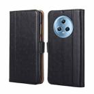 For Honor Magic5 Ostrich Texture Flip Leather Phone Case(Black) - 1