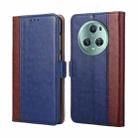 For Honor Magic5 Pro Ostrich Texture Flip Leather Phone Case(Blue) - 1