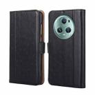 For Honor Magic5 Pro Ostrich Texture Flip Leather Phone Case(Black) - 1