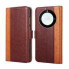 For Honor X40 Ostrich Texture Flip Leather Phone Case(Brown) - 1