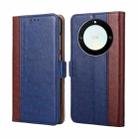 For Honor X40 Ostrich Texture Flip Leather Phone Case(Blue) - 1