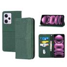 For Redmi Note 12 Pro+ Global Woven Texture Stitching Magnetic Leather Phone Case(Green) - 1