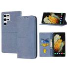 For Samsung Galaxy S23 Ultra 5G Woven Texture Stitching Magnetic Leather Phone Case(Grey) - 1