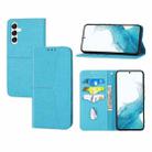 For Samsung Galaxy A14 5G Woven Texture Stitching Magnetic Leather Phone Case(Blue) - 1
