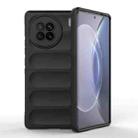 For vivo X90 5G Magic Shield TPU + Flannel Phone Case(Black) - 1