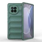 For vivo X90 5G Magic Shield TPU + Flannel Phone Case(Dark Green) - 1