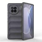 For vivo X90 5G Magic Shield TPU + Flannel Phone Case(Dark Grey) - 1