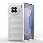 For vivo X90 5G Magic Shield TPU + Flannel Phone Case(White) - 1
