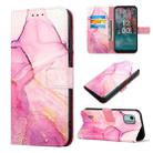 For Nokia C12 PT003 Marble Pattern Flip Leather Phone Case(LS001) - 1