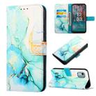For Nokia C12 PT003 Marble Pattern Flip Leather Phone Case(LS003) - 1
