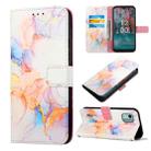 For Nokia C12 PT003 Marble Pattern Flip Leather Phone Case(LS004) - 1
