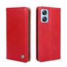 For Blackview A52 Non-Magnetic Retro Texture Leather Phone Case(Red) - 1