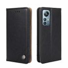 For Blackview A85 Non-Magnetic Retro Texture Leather Phone Case(Black) - 1