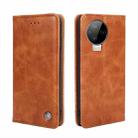 For Infinix Note 12 Pro 4G Non-Magnetic Retro Texture Leather Phone Case(Brown) - 1