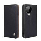 For Infinix Note 12 Pro 4G Non-Magnetic Retro Texture Leather Phone Case(Black) - 1