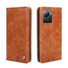 For Infinix Note 12 VIP Non-Magnetic Retro Texture Leather Phone Case(Brown) - 1