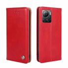 For Infinix Note 12 VIP Non-Magnetic Retro Texture Leather Phone Case(Red) - 1