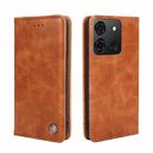 For Infinix Smart 7 Non-Magnetic Retro Texture Leather Phone Case(Brown) - 1