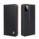 For Motorola Moto G Power 2023 Non-Magnetic Retro Texture Leather Phone Case(Black) - 1