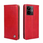 For Realme GT Neo5 Non-Magnetic Retro Texture Leather Phone Case(Red) - 1
