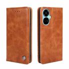 For Tecno Camon 19 / 19 Pro Non-Magnetic Retro Texture Leather Phone Case(Brown) - 1