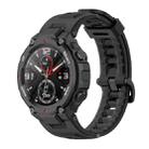 For Huami Amazfit T-Rex A1918 Tyrannosaurus Silicone Watch Band(Black) - 1