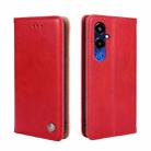 For Tecno Pova 4 Pro Non-Magnetic Retro Texture Leather Phone Case(Red) - 1