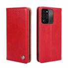 For Tecno Spark 8C Non-Magnetic Retro Texture Leather Phone Case(Red) - 1