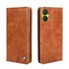 For Tecno Spark 9 Pro Non-Magnetic Retro Texture Leather Phone Case(Brown) - 1
