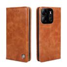 For Tecno Spark Go 2023 Non-Magnetic Retro Texture Leather Phone Case(Brown) - 1