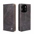 For Tecno Spark Go 2023 Non-Magnetic Retro Texture Leather Phone Case(Grey) - 1