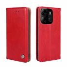 For Tecno Spark Go 2023 Non-Magnetic Retro Texture Leather Phone Case(Red) - 1
