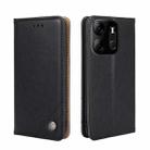 For Tecno Spark Go 2023 Non-Magnetic Retro Texture Leather Phone Case(Black) - 1