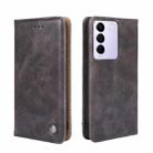For vivo S16e Non-Magnetic Retro Texture Leather Phone Case(Grey) - 1