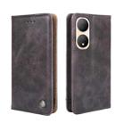 For vivo Y100 5G Non-Magnetic Retro Texture Leather Phone Case(Grey) - 1