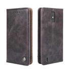 For ZTE Blade A32 Non-Magnetic Retro Texture Leather Phone Case(Grey) - 1