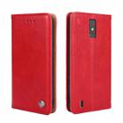 For ZTE Blade A32 Non-Magnetic Retro Texture Leather Phone Case(Red) - 1