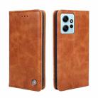 For Xiaomi Redmi Note 12 4G Global Non-Magnetic Retro Texture Leather Phone Case(Brown) - 1