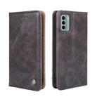 For Nokia G22 Non-Magnetic Retro Texture Leather Phone Case(Grey) - 1
