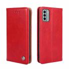 For Nokia G22 Non-Magnetic Retro Texture Leather Phone Case(Red) - 1