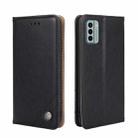 For Nokia G22 Non-Magnetic Retro Texture Leather Phone Case(Black) - 1