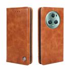 For Honor Magic5 Pro Non-Magnetic Retro Texture Leather Phone Case(Brown) - 1