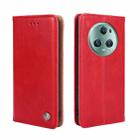 For Honor Magic5 Pro Non-Magnetic Retro Texture Leather Phone Case(Red) - 1