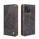 For Honor X5 4G Non-Magnetic Retro Texture Leather Phone Case(Grey) - 1