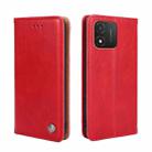 For Honor X5 4G Non-Magnetic Retro Texture Leather Phone Case(Red) - 1