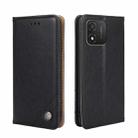 For Honor X5 4G Non-Magnetic Retro Texture Leather Phone Case(Black) - 1