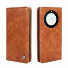 For Honor X40 Non-Magnetic Retro Texture Leather Phone Case(Brown) - 1
