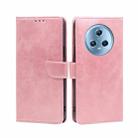 For Honor Magic5 Calf Texture Buckle Flip Leather Phone Case(Rose Gold) - 1