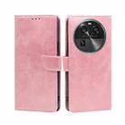 For OPPO Find X6 5G Calf Texture Buckle Flip Leather Phone Case(Rose Gold) - 1